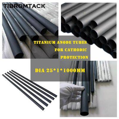 Titanium Anode Tubular with MMO Ruthenium-Iridium Coating for Cathodic Protection，Dia 25mm Titanium Anode Tube Customization