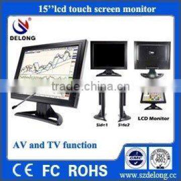 15 inch Touch screen LCD VGA + TV /AV for computer /industrial