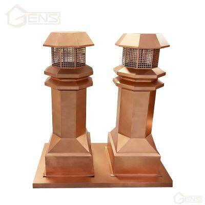 Медный двойной дымоходный колпак