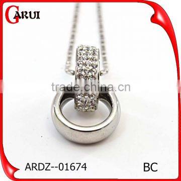 Fashion Jewelry Pendant Designs for Women Gemstone Double Ring Pendant photo-2
