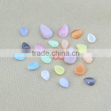 Water Droplets Cat's Eye Stone # 8mm*12mm Mixed Color Wholesale