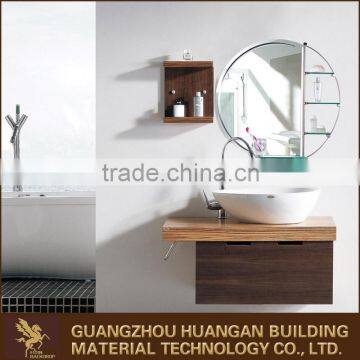 Bathroom stainless steel layer shelf mirror