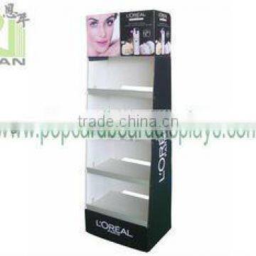 Pop cosmetics floor tiers display /retail cosmetic floor display