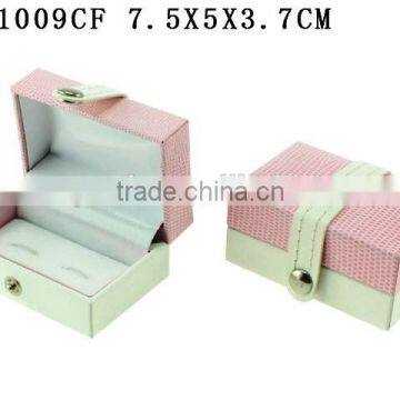 Custom High Grade Beautiful Jewelry Plastic Packaging Cufflink Gift Leather Box T1009CF