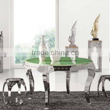 Green circle marble table top dining table Y-1213A                        
                                                Quality Choice