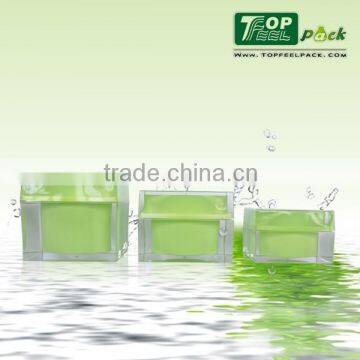 30g 50g 80g Popular Square Cosmetic Plastic Facial Cream Jar