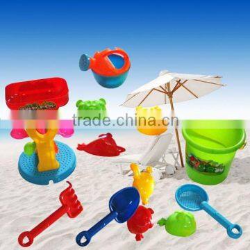 2015 new product sand beach toys plastic bucket and scoop