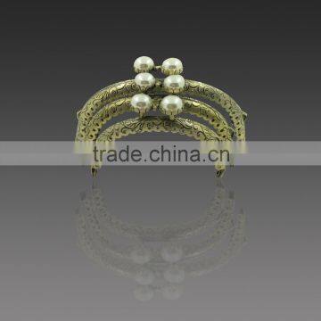 8.5CM pearl ball kiss lock coin purse frame DIY scew clutch purse frame bag frame DIY metal purse frame purse clip
