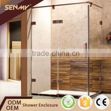 Bathroom Product 2 Sided Free Standing Glass Shower Enclosure