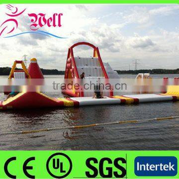 giant inflatable water park for kids and adults / floating water games