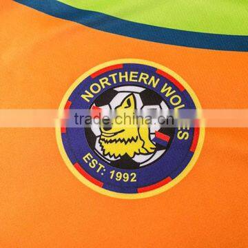 Wholesale v Neck Printing Sponge Patch Sewing on Elbow Soccer Jersey Goalkeeper Shirt photo-4