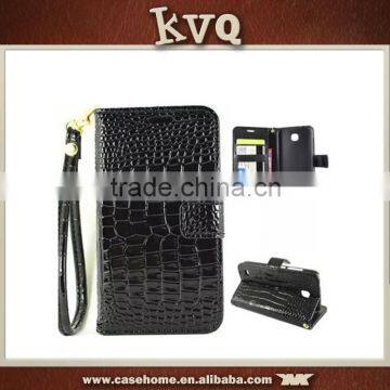 New Crocodile PU leather wallet flip case cover for huawei p6