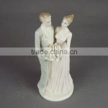 High Quality Event Supplies Bride and Groom Ceramic Figurine Cake Topper for Wedding Party Table Decoration-BY-TOP4 photo-4