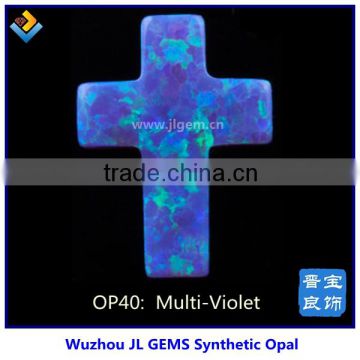 Hot Sale Synthetic Opal Cross Shape For Druzy Clothes Decoration