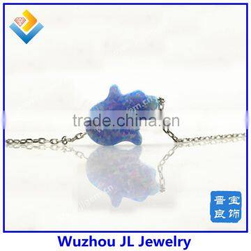 New products sterling silver opal bracelet blue hamsa silver jewelry opal hamsa in silver bracelet