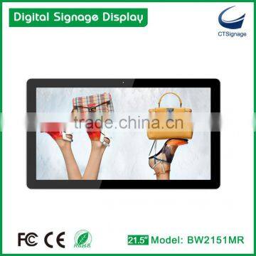 Lowest price and best quality 18.5inch wireless WIFI touch lcd smart interactive digital signage display for nail shop