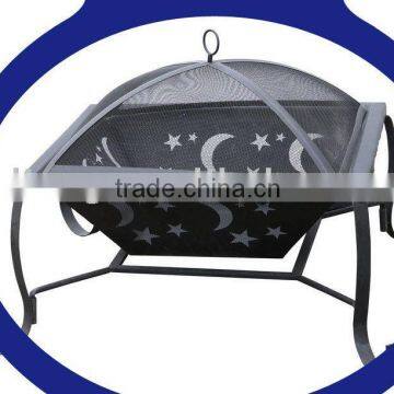 square metal barbecue