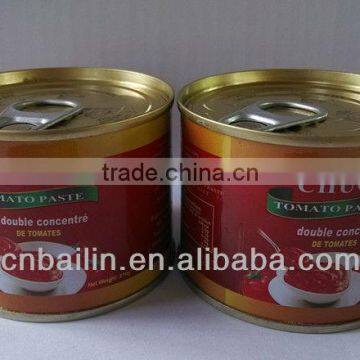 Excellent Canned Tomato Products,High quality double concentrated tomato paste 210gram