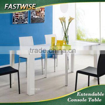2 Ways Modern Expendable White Console Table for Living Room photo-3