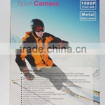 Waterproof 1080P Full HD Sports Action Camera With 1500mah Built-in Battery, 2" HD Display
