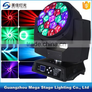 decorative stage rgbw 4in1 15w 19pcs bee eyes zoom moving head light