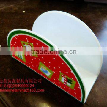 Christmas melamine napkin holder plastic promotional gift