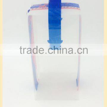 Transparent PET boxes with handle part for gifts packaging , cosmetic items , promotion items , underwear packaging