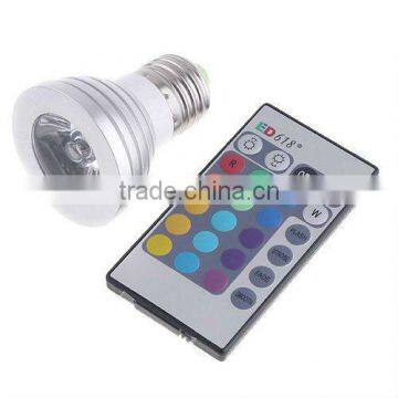 16 Colors 3W RGB Mood Maker Battery Operated LED Light Bulb