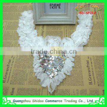 customize chantilly and fancy chiffon neckline lace appliques wholesale/lace collar