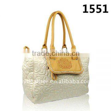 1551- Newest designer nylon embroidery handbags hot sale , lady handbags wholesale