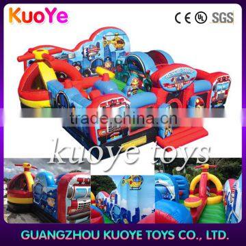 rescue squad obstacle inflatable playground ,inflatable trampoline amusement park for children, helicopter castle jump new toys