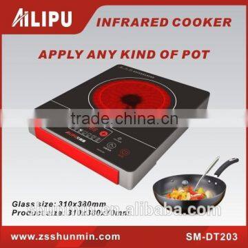 1800W electric ceramic infrared cooker with BBQ tray