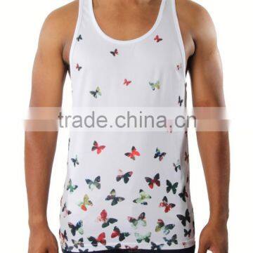 2015 New design sublimation custom men's printing vest