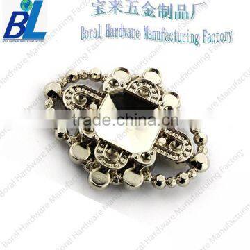 Joint metal buckle for handbags with zircons