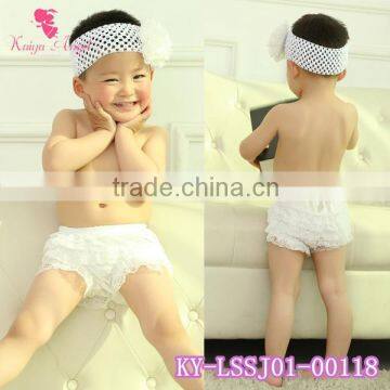 Wholesale Baby Clothes Lace Bloomer Diaper Cover Ruffled Bloomer Toddler Underwear