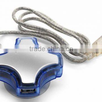 Most Popular Christmas Gift Hot Sale ABS Material 4 Ports Colorful Usb Cable Hub /splitter 2.0 for Laptop,pc,keybord,u-disk