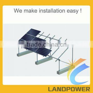 Solar ground tilt mounting systems