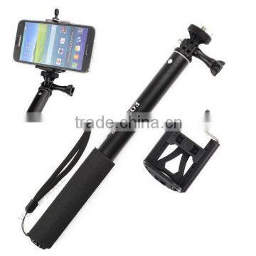 Wirless Self-lock Extendable Monopod + Tripod Mount Adapter + Phone Clip Holder for GoPro Camera for IPhone Samsung Phone photo-2