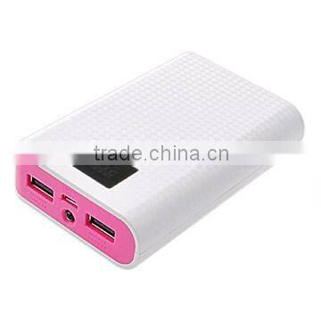 portable power bank for laptop Dual usb 6600mah with led torch light