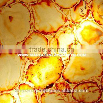 Natural Golden Agate Slabs For Home Decorations