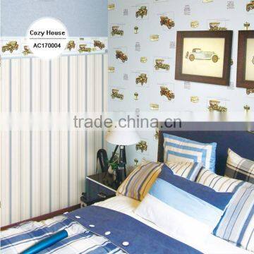 on Sale Printed Non Woven Wallpaper, Ivory for Kids Cars Wallcovering for Children , Best Quality Wallcovering Maker photo-3