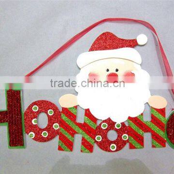 Wooden christmas santa decoration