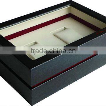 custom-made clear acrylic window leather wrsit watch display case