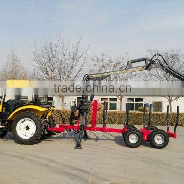 Hot sale in Canada!! 3 ton log/timber/wood trialer with telescopic crane