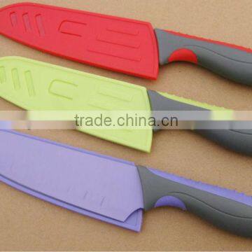Santoku knife with plastic sheath for 2013 year