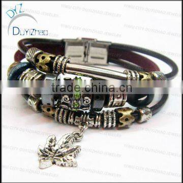 decorative rivets leather bracelets personalized leather bracelets