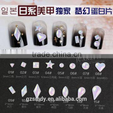 Best Price ! Bling bling White Opal Hotfix Stones Wholesale ZX:SZ578
