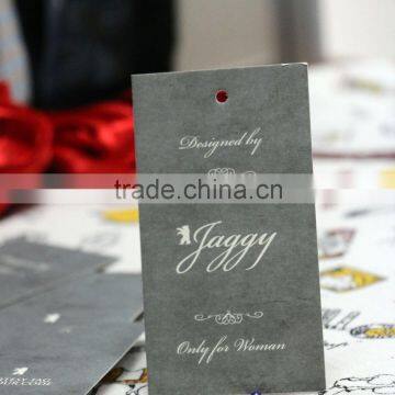 High end garment label printed kraft paper hangtags . Cheap Custom kraft paper printed hangtags