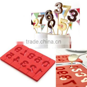 Number Shape Silicone Chocolate Mould