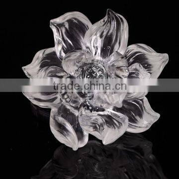Meticulously Carved Colorful Home Decoration Crystal Lotus photo-3